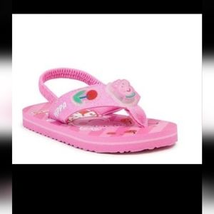 Peppa Pig Toddler Girl Light Up Flip Flops Size 11/12